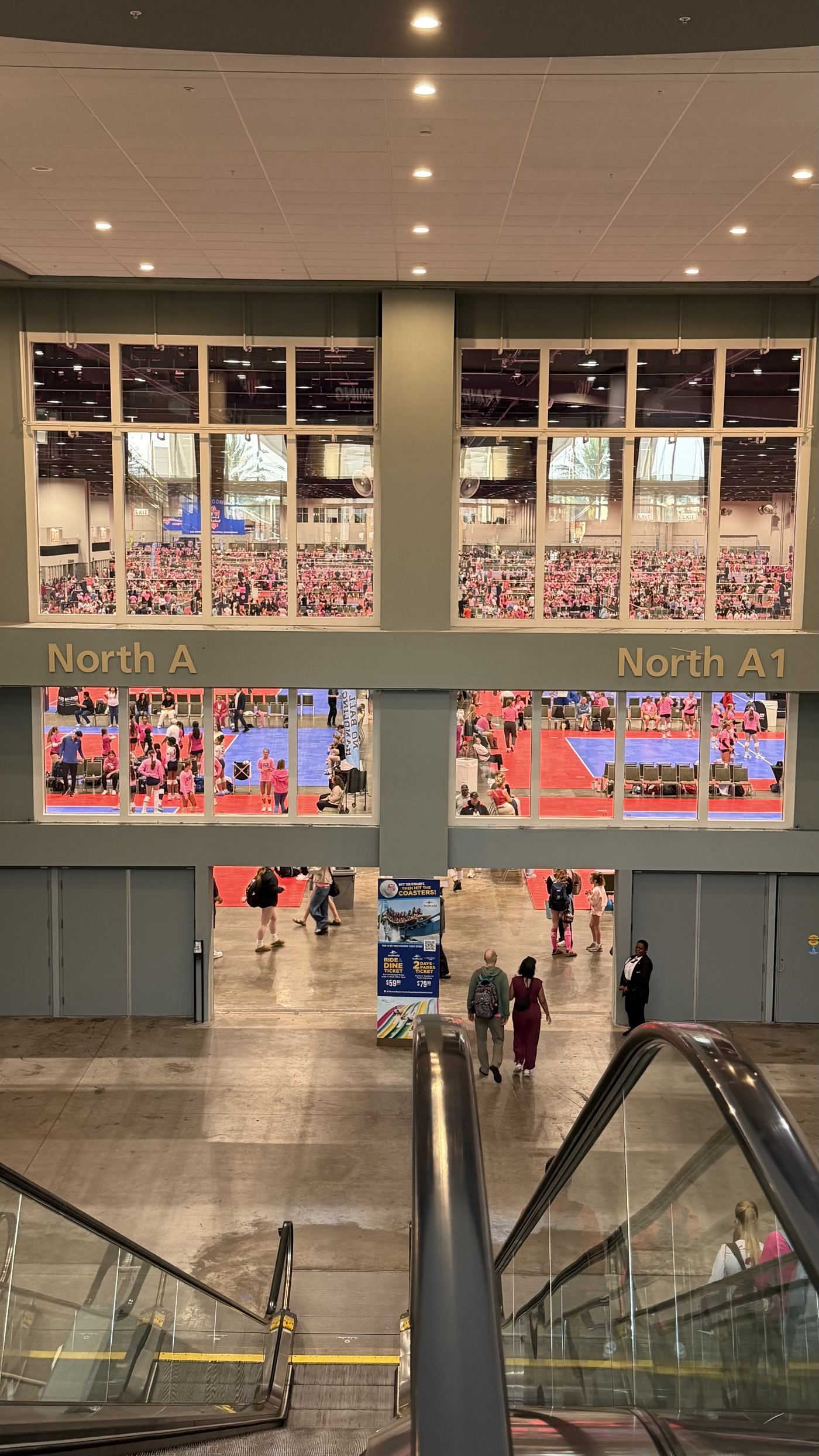 Interior view of the Orange County Convention Center hosting AAU Nationals